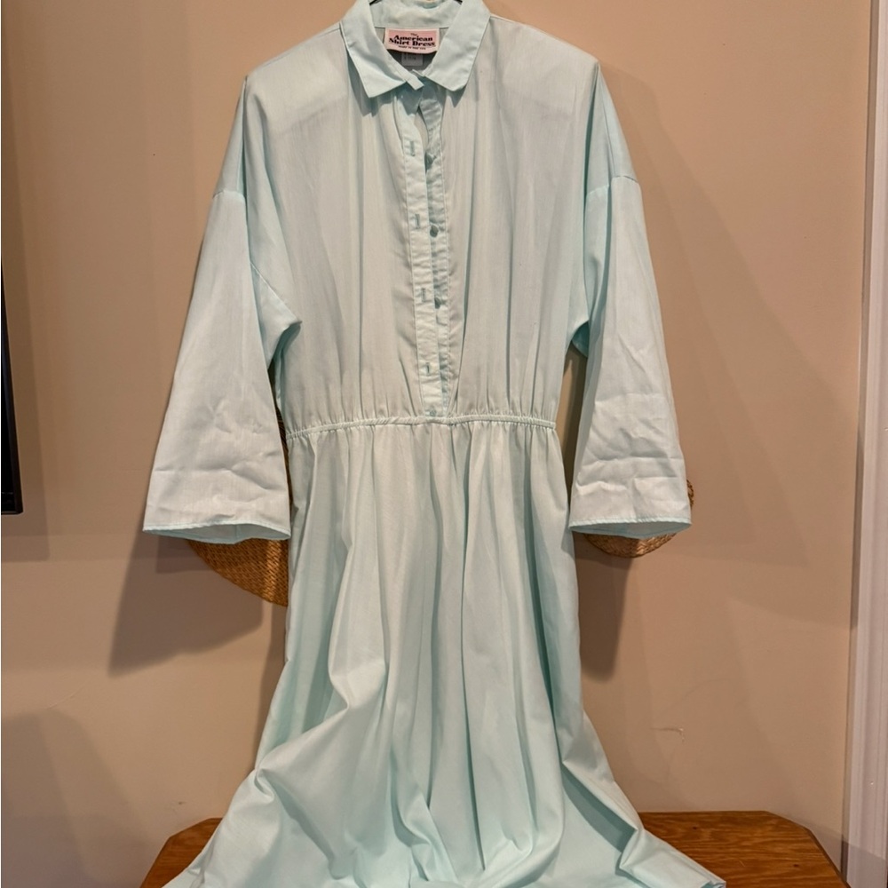 Light Green Button-Up Dress